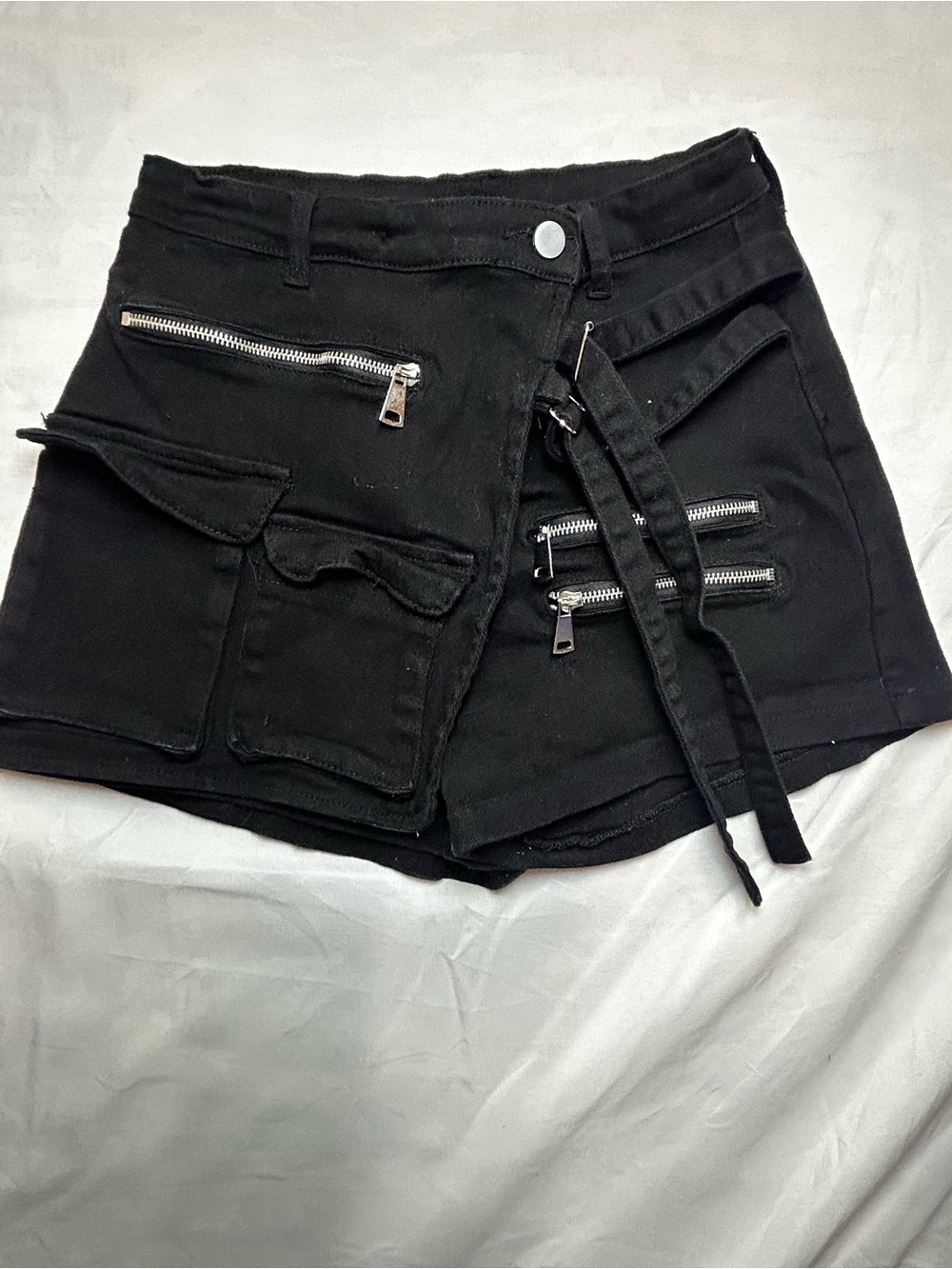Kaylee Kollection black denim size medium skater, Y2K, goth skirt